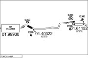 FORD52538A058972 Výfukový systém MTS