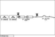 FORD88748A023231 Výfukový systém MTS