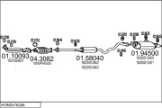 HOND47828A013180 Výfukový systém MTS