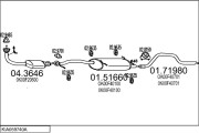 KIA059740A004580 Výfukový systém MTS