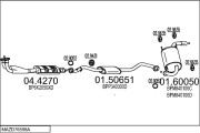 MAZD76598A009430 Výfukový systém MTS