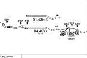 OPEL09589A016208 Výfukový systém MTS