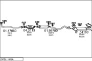 OPEL11818A000645 Výfukový systém MTS