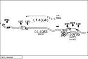 OPEL16589A016191 Výfukový systém MTS