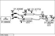 OPEL73569A017203 Výfukový systém MTS