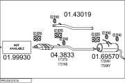 PEUG03747A018835 Výfukový systém MTS