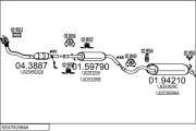 SEAT92568A031114 Výfukový systém MTS