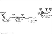 TOYO04039A003637 Výfukový systém MTS
