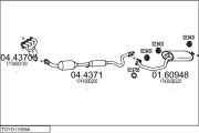 TOYO13359A017216 Výfukový systém MTS