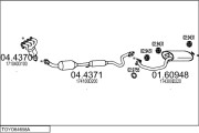 TOYO64658A018878 Výfukový systém MTS