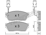 056.1 Sada brzdových platničiek kotúčovej brzdy TRUSTING
