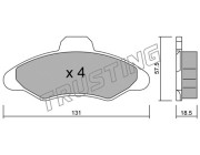 073.0 Sada brzdových platničiek kotúčovej brzdy TRUSTING