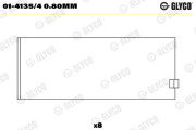 01-4135/4 0.80mm Ojničné lożisko GLYCO