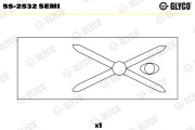 55-2532 SEMI Lożiskové puzdro ojnice GLYCO