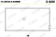 71-3638 0.50mm Ojničné lożisko GLYCO