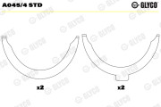 A045/4 STD Vymedzovacia podlożka pre kľukový hriadeľ GLYCO