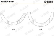 A142/4 STD Vymedzovacia podlożka pre kľukový hriadeľ GLYCO