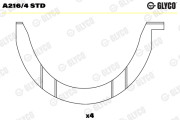 A216/4 STD Vymedzovacia podlożka pre kľukový hriadeľ GLYCO