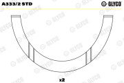 A333/2 STD Vymedzovacia podlożka pre kľukový hriadeľ GLYCO