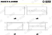 H016/5 0.25mm Lożisko kľukového hriadeľa GLYCO