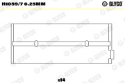 H1059/7 0.25mm Lożisko kľukového hriadeľa GLYCO