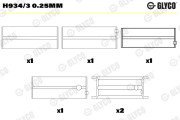 H934/3 0.25mm Lożisko kľukového hriadeľa GLYCO