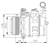 32116G Kompresor klimatizácie NRF