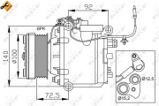 32165 Kompresor klimatizácie EASY FIT NRF