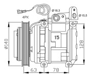 32450G Kompresor klimatizácie NRF