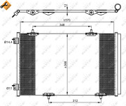 350066 Kondenzátor klimatizácie EASY FIT NRF