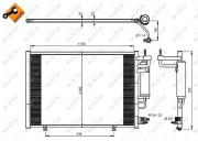 350205 Kondenzátor klimatizácie EASY FIT NRF