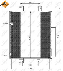 35853 Kondenzátor klimatizácie EASY FIT NRF