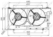 47030 Ventilátor chladenia motora NRF
