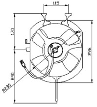 47040 Ventilátor chladenia motora NRF