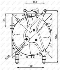 47044 Ventilátor chladenia motora NRF