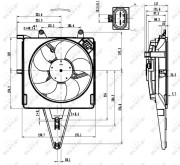 47431 Ventilátor chladenia motora NRF