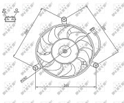 47745 Ventilátor chladenia motora NRF