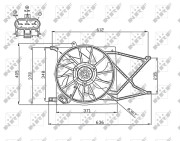 47749 Ventilátor chladenia motora NRF