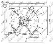 47751 Ventilátor chladenia motora NRF