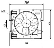 47921 Ventilátor chladenia motora NRF