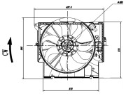 47923 Ventilátor chladenia motora NRF