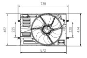 47950 Ventilátor chladenia motora NRF