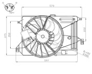 47964 Ventilátor chladenia motora NRF