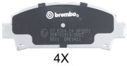 36866S Sada brzdových platničiek kotúčovej brzdy BREMBO COATED DISC LINE A.B.S.