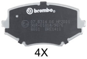 36889S Sada brzdových platničiek kotúčovej brzdy BREMBO COATED DISC LINE A.B.S.