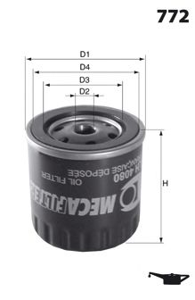ELH4123 Olejový filter MECAFILTER
