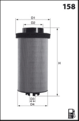 ELG5557 Palivový filter MECAFILTER