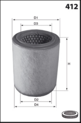 EL9222 Vzduchový filter MECAFILTER