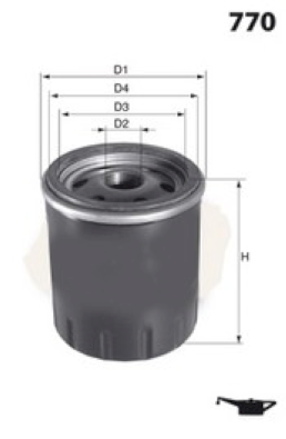 ELH4331 Olejový filter MECAFILTER