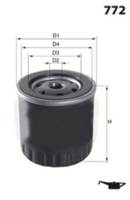 ELH4101 Olejový filter MECAFILTER
